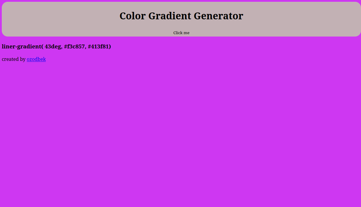 Color gradient generator